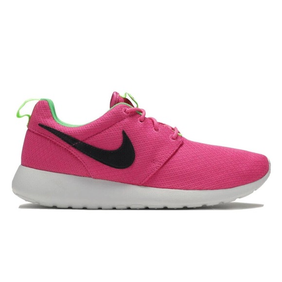 Nike Other - Nike Rosherun Kids Shoes 599729-607 Hot Pink Black Running Sneaker Size 5Y-6.5Y